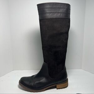 Timberland Bethel Heights Tall Leather Suede Brown Equestrian Side Zip Boots W7